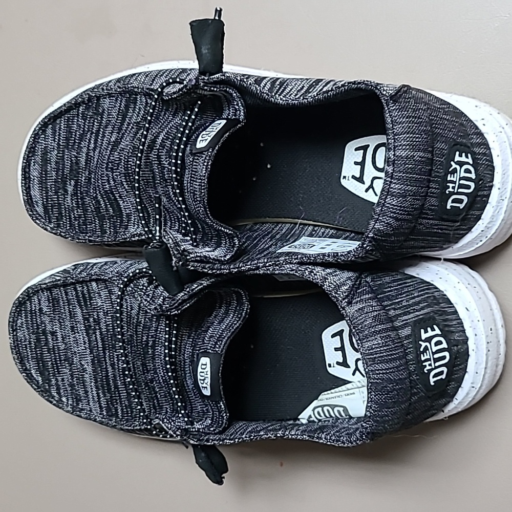 Dark grey size 7 Hey Dudes - ladies
